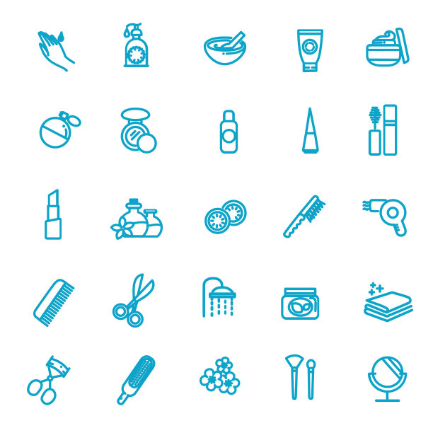 矢量化妆品，图标香水化妆图片下载