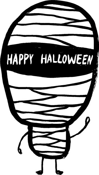 卡通木乃伊庆祝万圣节图片下载