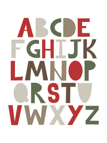 带有字母的斯堪的纳维亚海报。图片下载