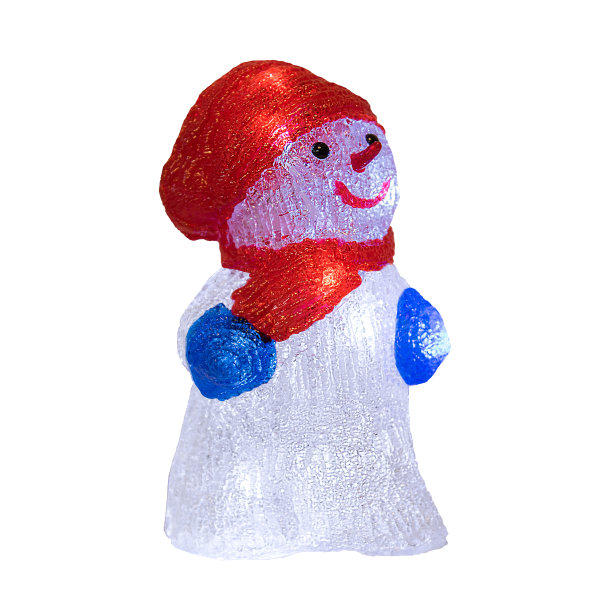 圣诞节发光的雪人装饰房子图片下载