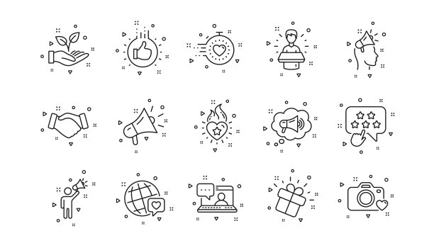 品牌大使系列图标影响人们图片下载