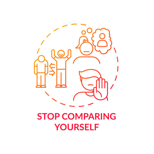 停止比较自己的概念图标图片下载