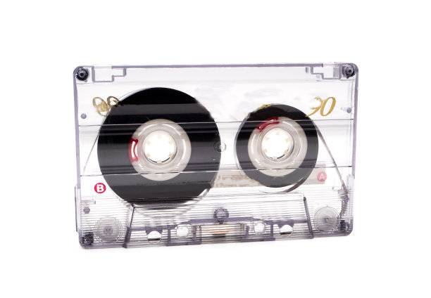 旧磁带孤立在白色背景图片下载