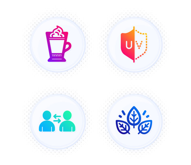 紫外线防护通讯和拿铁咖啡图片下载