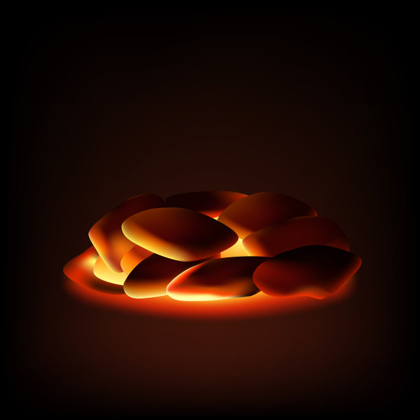 烤架和烧烤木炭，余烬图片下载