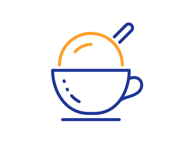 咖啡杯与冰淇淋系列图标香草图片下载