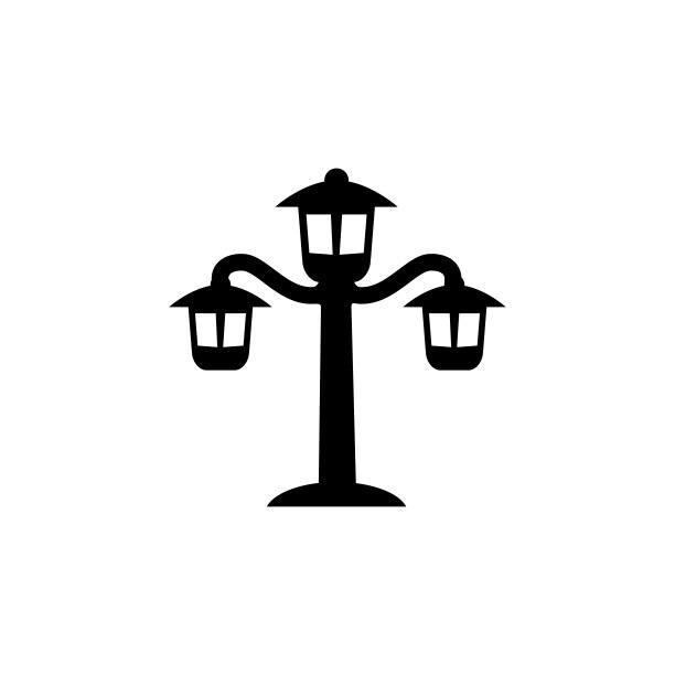 园灯图标字形风格设计图片下载