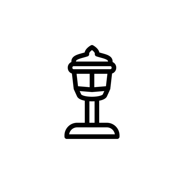 园林灯图标线条艺术设计图片下载