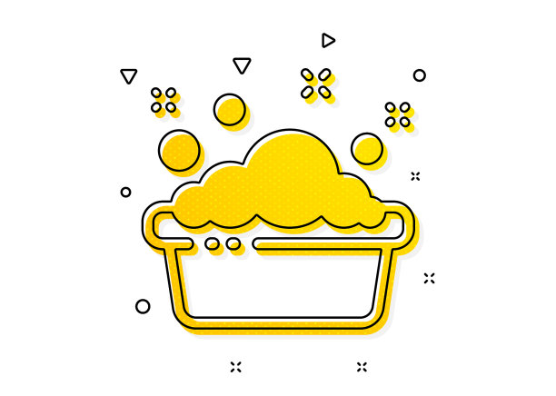 手洗图标洗衣服务标志衣服图片下载