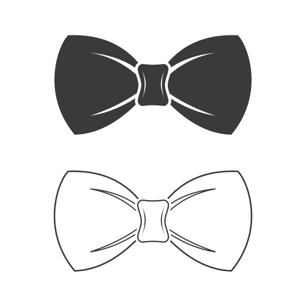 蝴蝶结图标模板颜色可编辑蝴蝶结图片下载