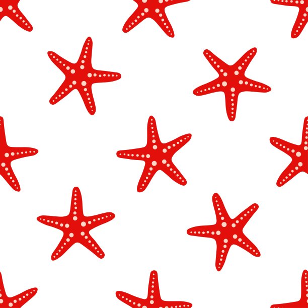 奇妙的无缝模式与海星在白色的背景。平展的海洋爬行动物。卡通野生动物的网页。
库存矢量插图装饰和设计，纺织品，
壁纸图片下载