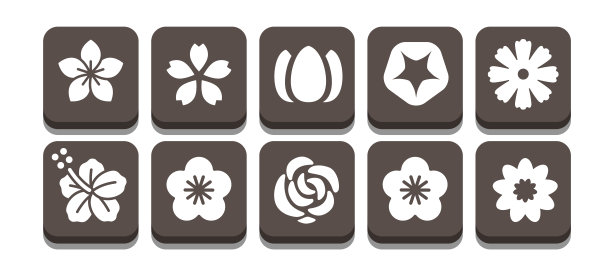 插图图标设置的各种花卉图片下载