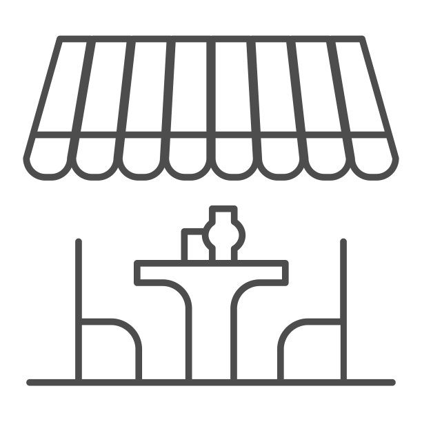夏季梯田细线图标夏季概念图片下载