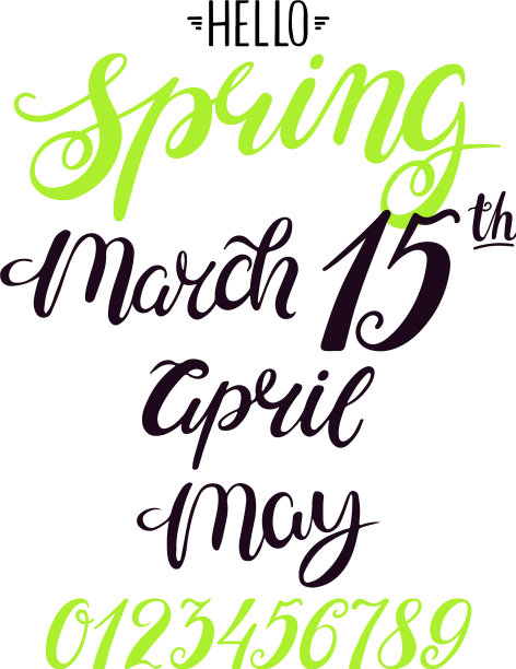 春季的字母图片下载