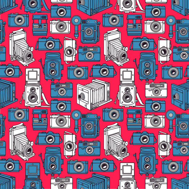 无缝蓝白相机图片下载