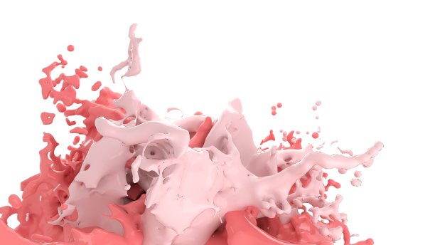 3D渲染，彩色液体飞溅，抽象流体背景图片下载