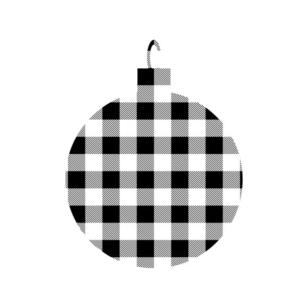 球与格纹水牛图案在绿色和黑色。图片下载