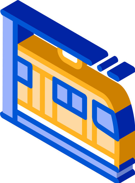 公共交通地铁等距图标图片下载