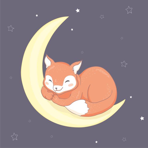 向量可爱的狐狸。卡通风格。部落动物肖像。涂鸦插图。图片下载