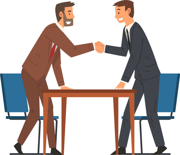成功谈判的商人握手图片下载
