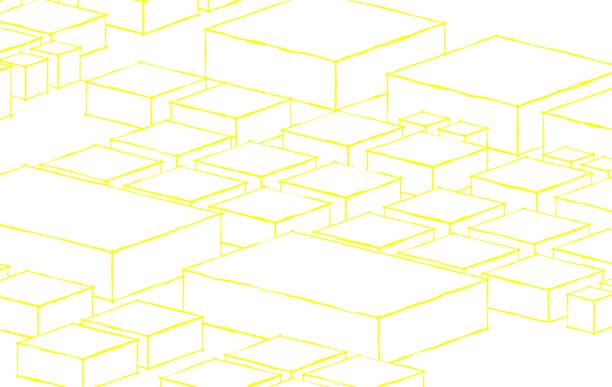 摘要三维插图纹理背景与黄色概述不同大小的白色矩形块。图片下载