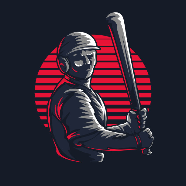 棒球队体育俱乐部刻有复古的会徽图片下载