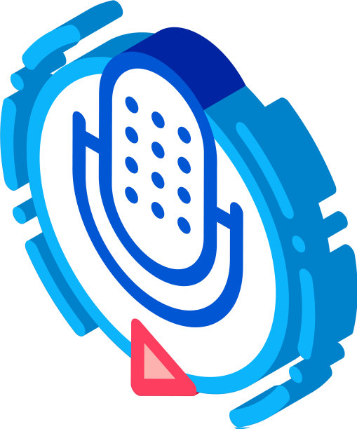 广播麦克风等距图标图片下载