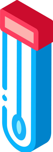 烧瓶与棉签等距图标图片下载