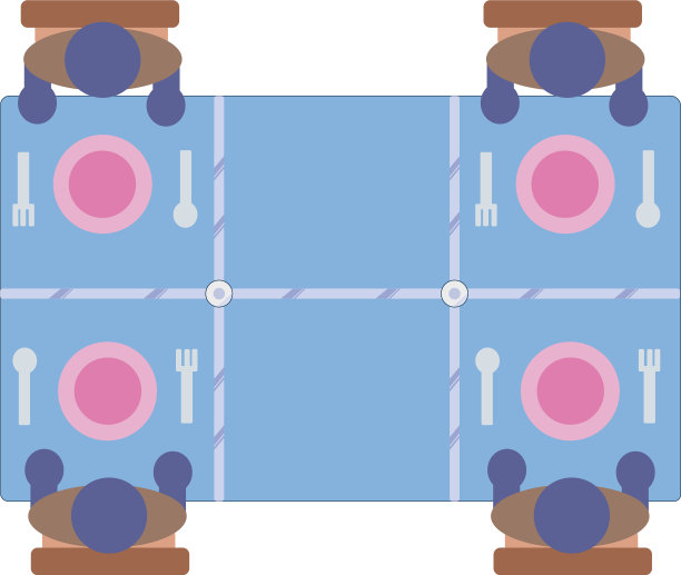 餐桌和座位的社交距离图片下载