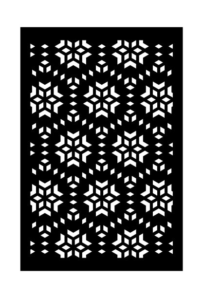 遮阳屏私密性栅栏模板激光切割图片下载