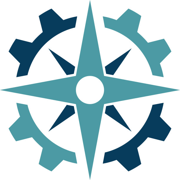 罗盘齿轮标志图标说明图片下载