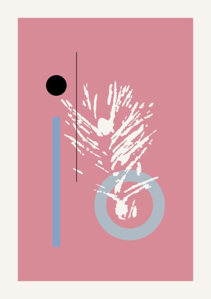 圣诞抽象矢量图。中世纪现代波西米亚风格的创作图片下载