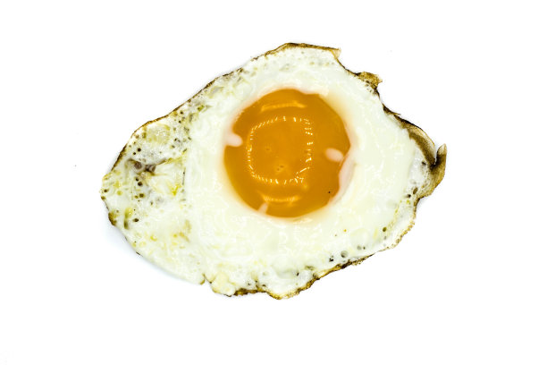 煎蛋孤立在白色背景图片下载