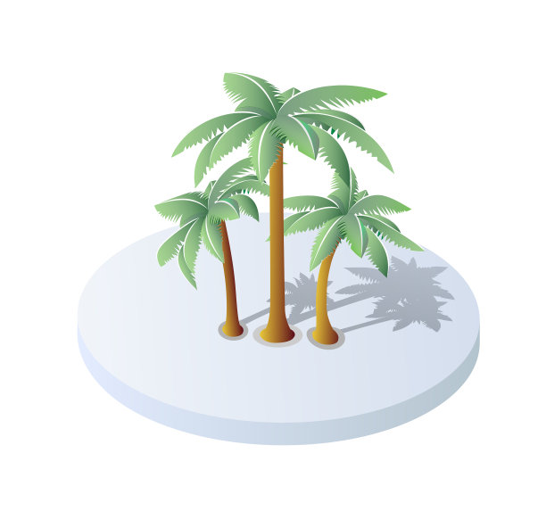 等距三维树木森林自然图片下载