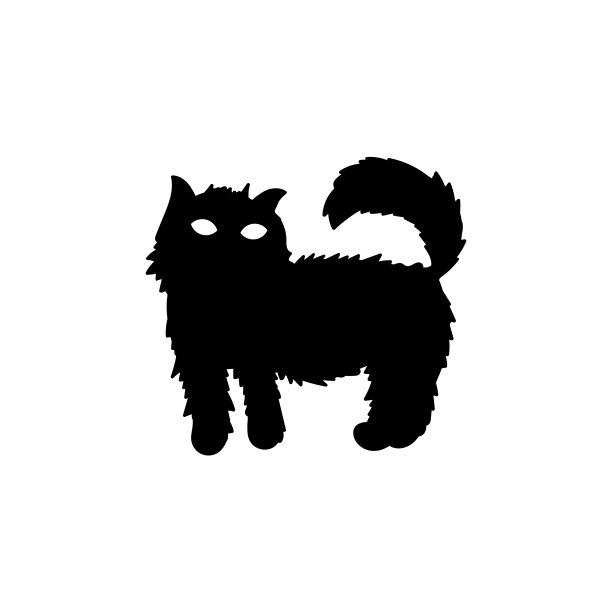 猫轮廓设计模板图片下载