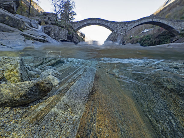 一半在石桥下射击图片下载