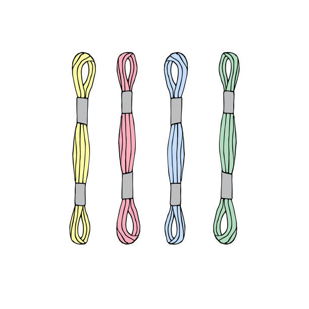 设置柔和的刺绣丝线图片下载