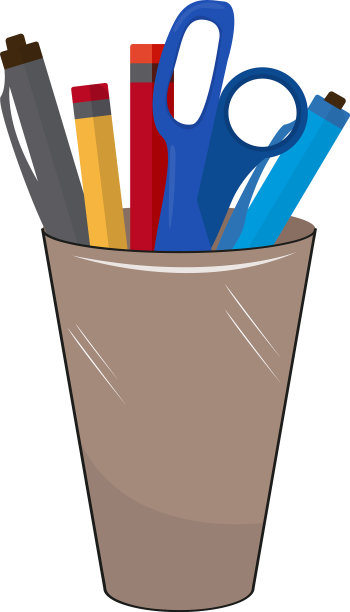 铅笔夹里的学习工具图片下载