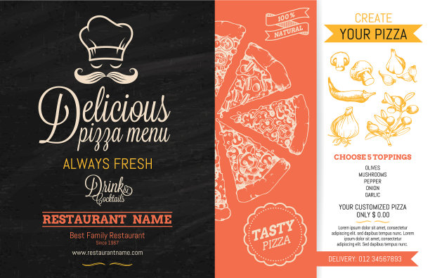 餐厅菜单模板图片下载