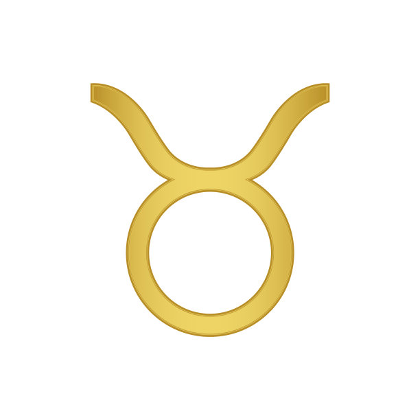 金色公牛星座生肖标志图片下载
