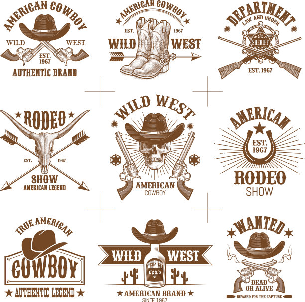 狂野西部标志系列图片下载