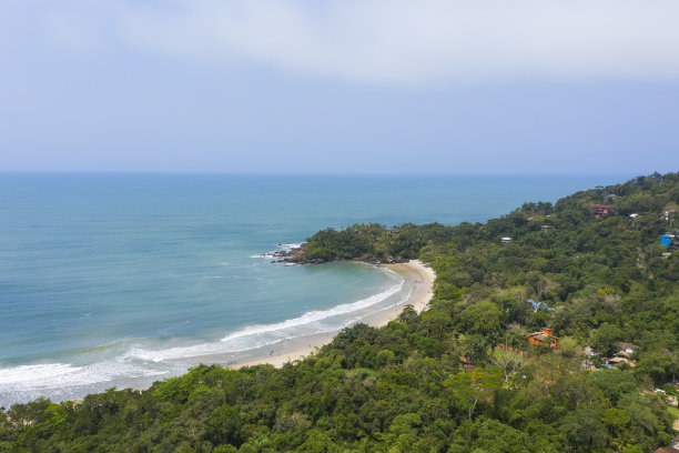 菲利克斯海滩，Ubatuba, São Paulo，巴西，无人机图片图片下载