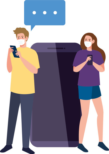 一男一女拿着医用口罩图片下载