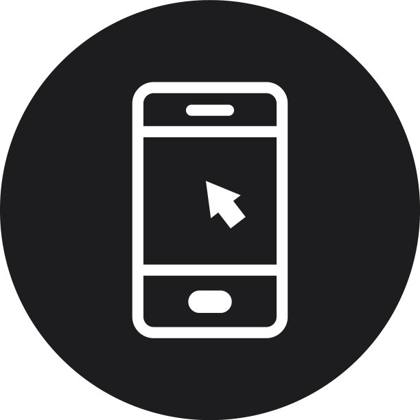 智能手机与箭头图标块风格图片下载