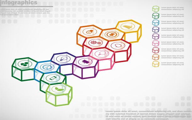 3d信息图形设计和商业营销图标图片下载
