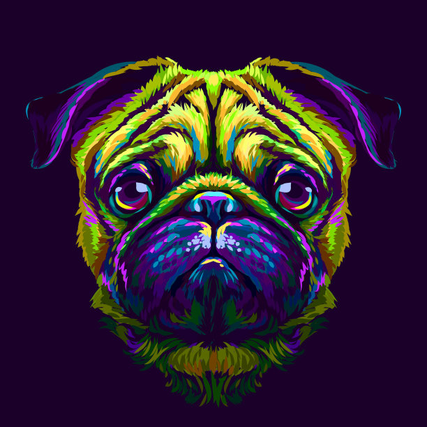 帕格抽象的彩色肖像图片下载