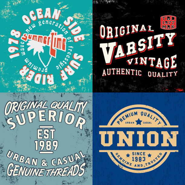 设置复古设计印花t恤邮票t图片下载