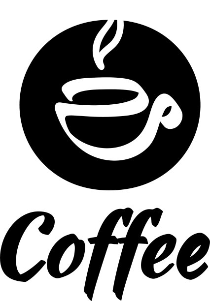 标志咖啡与抽象图片下载