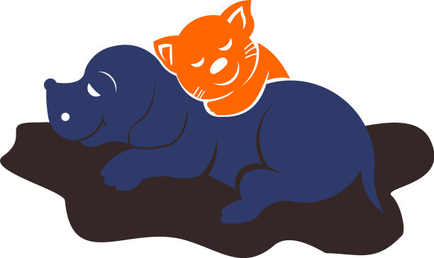 宠物朋友的概念是狗和猫在一起图片下载