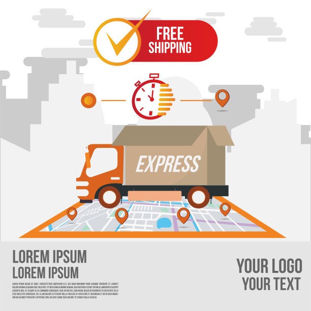 卡车快速送货在线应用程序。在线订单跟踪与地图。送货平面矢量卡通未来人物餐厅餐饮服务。在线订餐信息图表。网页、应用程序的设计。图片下载